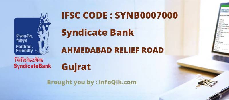 Syndicate Bank Ahmedabad Relief Road, Gujrat - IFSC Code