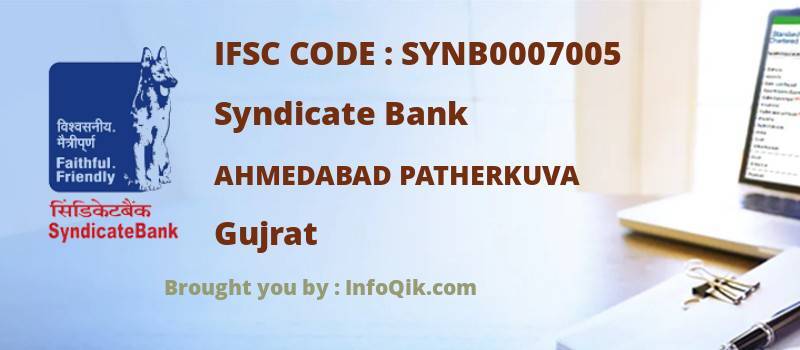 Syndicate Bank Ahmedabad Patherkuva, Gujrat - IFSC Code