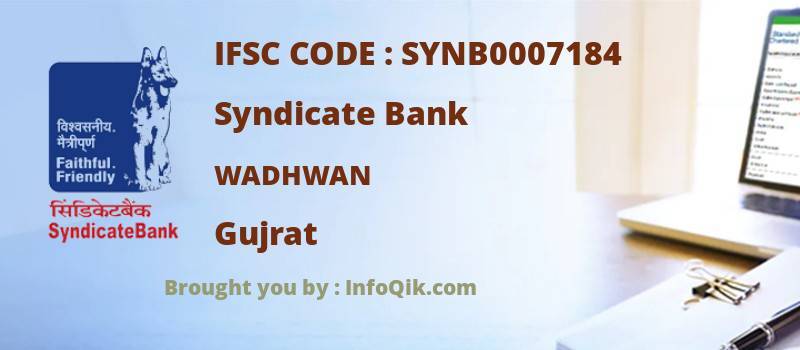 Syndicate Bank Wadhwan, Gujrat - IFSC Code