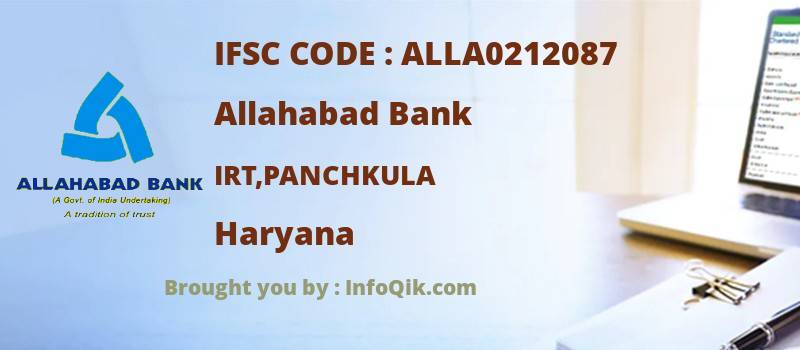 Allahabad Bank Irt,panchkula, Haryana - IFSC Code