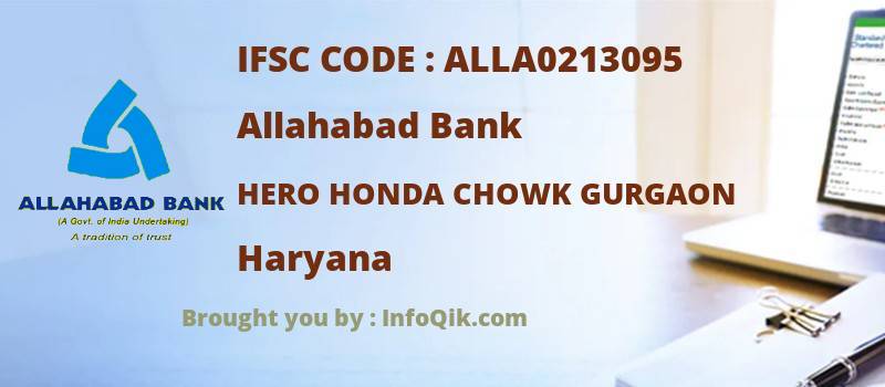 Allahabad Bank Hero Honda Chowk Gurgaon, Haryana - IFSC Code