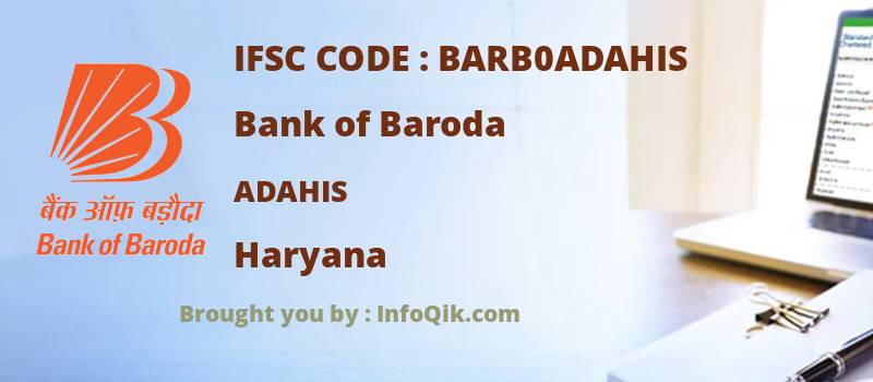 Bank of Baroda Adahis, Haryana - IFSC Code