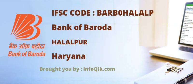 Bank of Baroda Halalpur, Haryana - IFSC Code