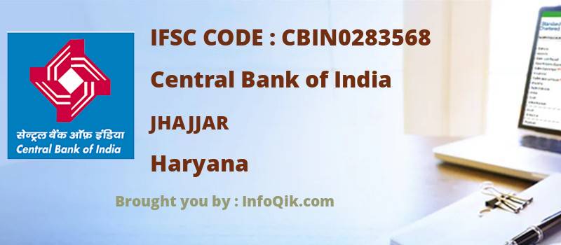 Central Bank of India Jhajjar, Haryana - IFSC Code