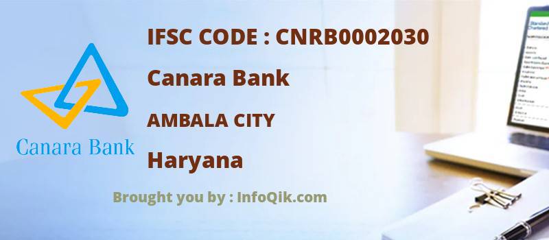 Canara Bank Ambala City, Haryana - IFSC Code