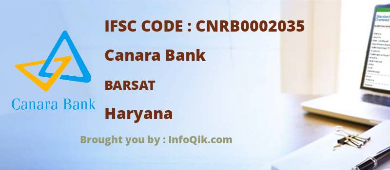 Canara Bank Barsat, Haryana - IFSC Code