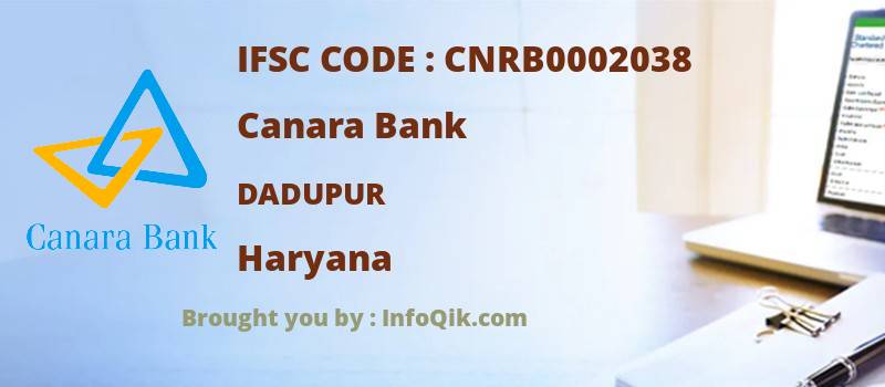 Canara Bank Dadupur, Haryana - IFSC Code