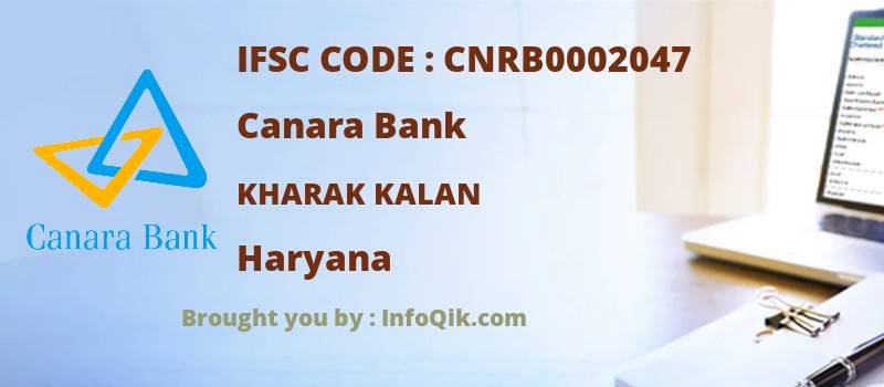 Canara Bank Kharak Kalan, Haryana - IFSC Code