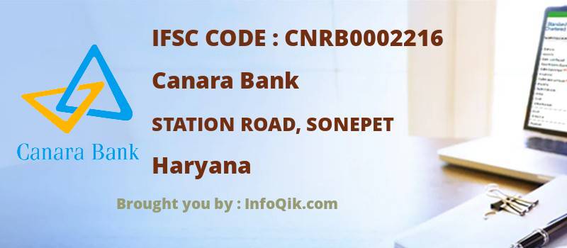 Canara Bank Station Road, Sonepet, Haryana - IFSC Code