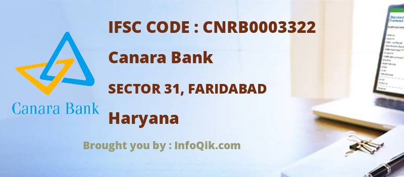 Canara Bank Sector 31, Faridabad, Haryana - IFSC Code