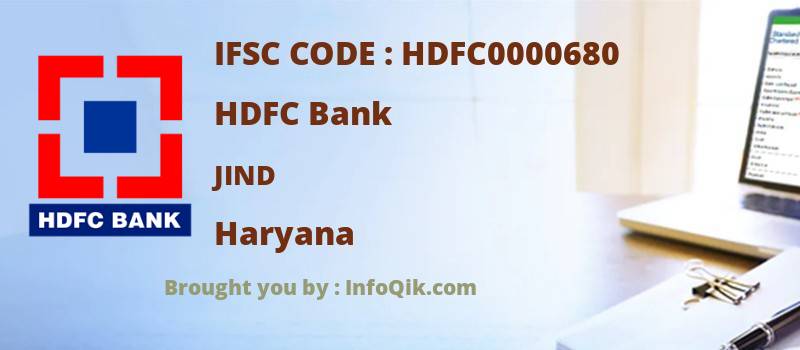 HDFC Bank Jind, Haryana - IFSC Code