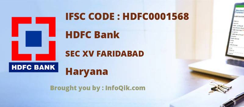 HDFC Bank Sec Xv Faridabad, Haryana - IFSC Code