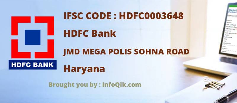 HDFC Bank Jmd Mega Polis Sohna Road, Haryana - IFSC Code