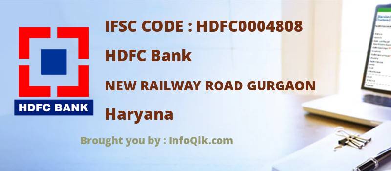 HDFC Bank New Railway Road Gurgaon, Haryana - IFSC Code