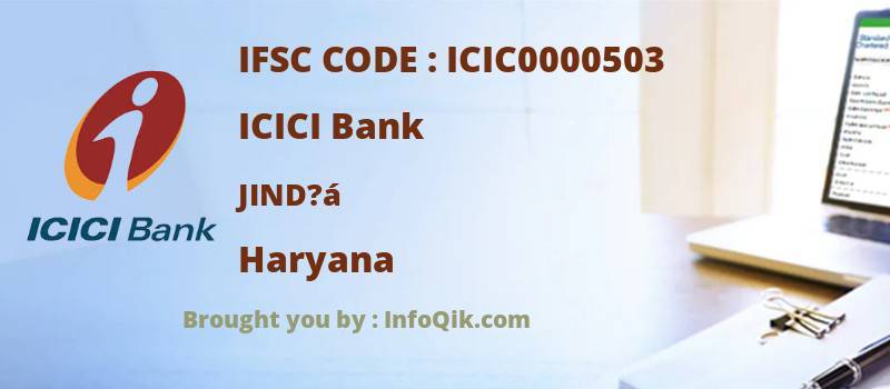 ICICI Bank Jind?á, Haryana - IFSC Code