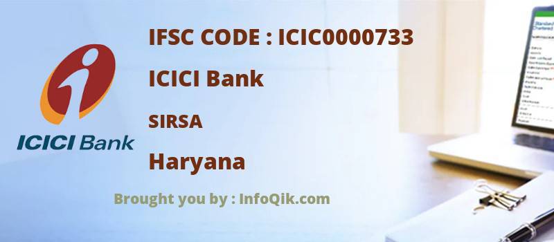 ICICI Bank Sirsa, Haryana - IFSC Code