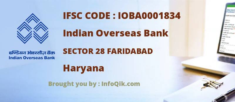 Indian Overseas Bank Sector 28 Faridabad, Haryana - IFSC Code