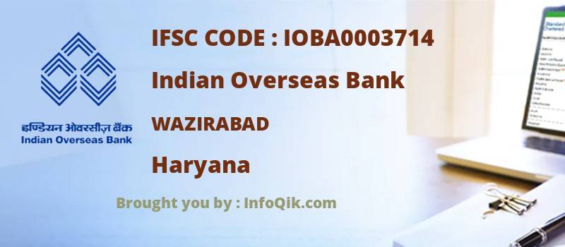 Indian Overseas Bank Wazirabad, Haryana - IFSC Code