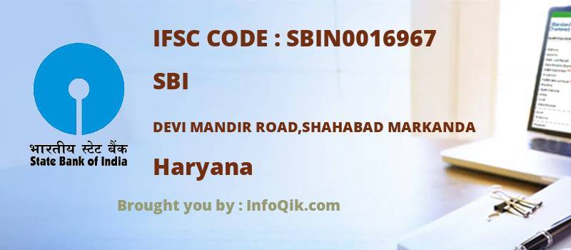 SBI Devi Mandir Road,shahabad Markanda, Haryana - IFSC Code