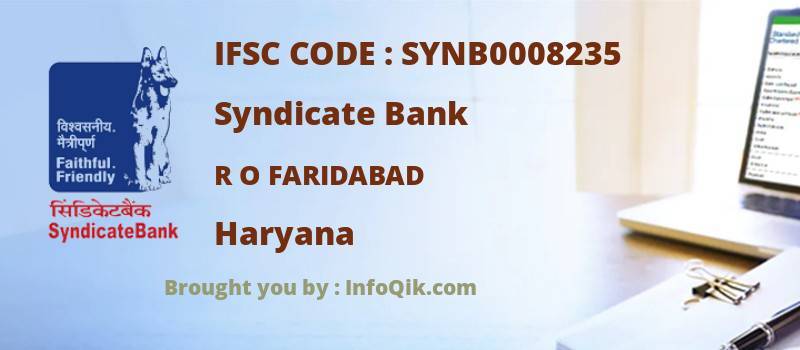 Syndicate Bank R O Faridabad, Haryana - IFSC Code