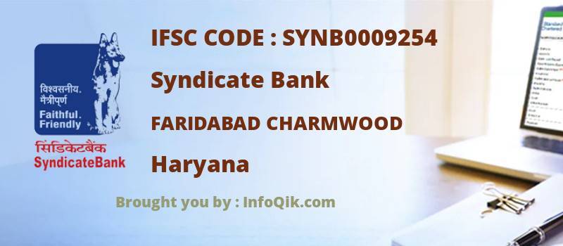 Syndicate Bank Faridabad Charmwood, Haryana - IFSC Code