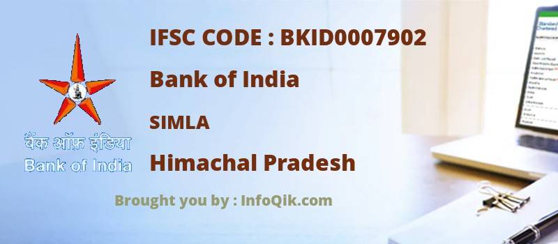 Bank of India Simla, Himachal Pradesh - IFSC Code