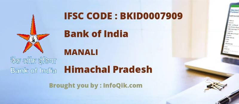 Bank of India Manali, Himachal Pradesh - IFSC Code