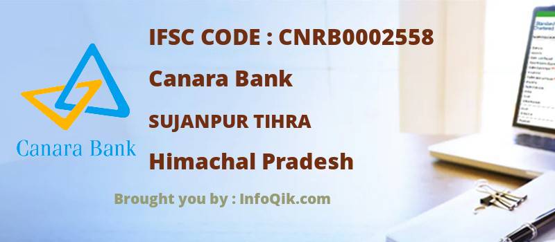 Canara Bank Sujanpur Tihra, Himachal Pradesh - IFSC Code