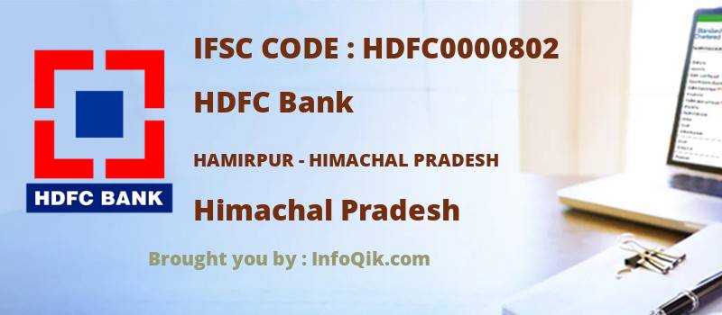 HDFC Bank Hamirpur - Himachal Pradesh, Himachal Pradesh - IFSC Code