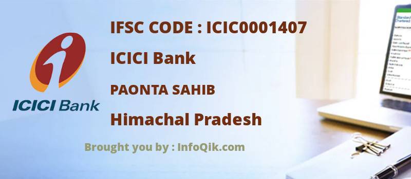 ICICI Bank Paonta Sahib, Himachal Pradesh - IFSC Code