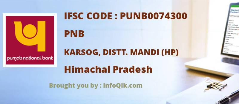 PNB Karsog, Distt. Mandi (hp), Himachal Pradesh - IFSC Code