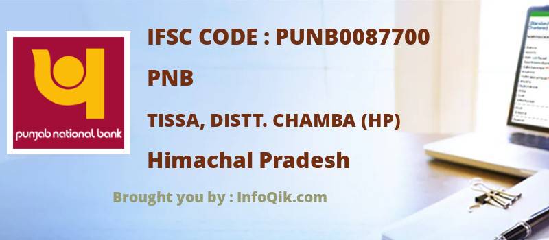 PNB Tissa, Distt. Chamba (hp), Himachal Pradesh - IFSC Code