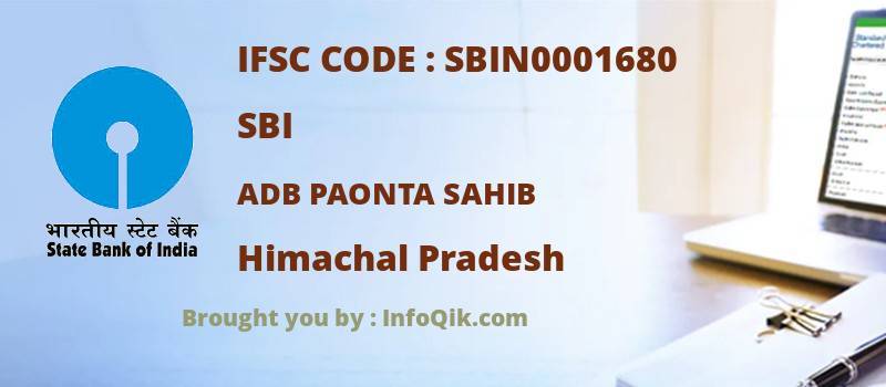 SBI Adb Paonta Sahib, Himachal Pradesh - IFSC Code