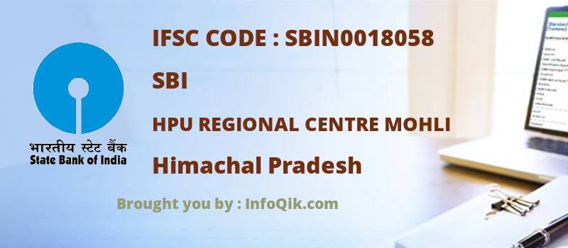 SBI Hpu Regional Centre Mohli, Himachal Pradesh - IFSC Code