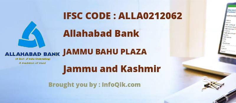 Allahabad Bank Jammu Bahu Plaza, Jammu and Kashmir - IFSC Code