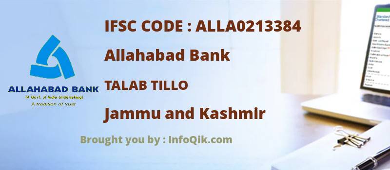 Allahabad Bank Talab Tillo, Jammu and Kashmir - IFSC Code