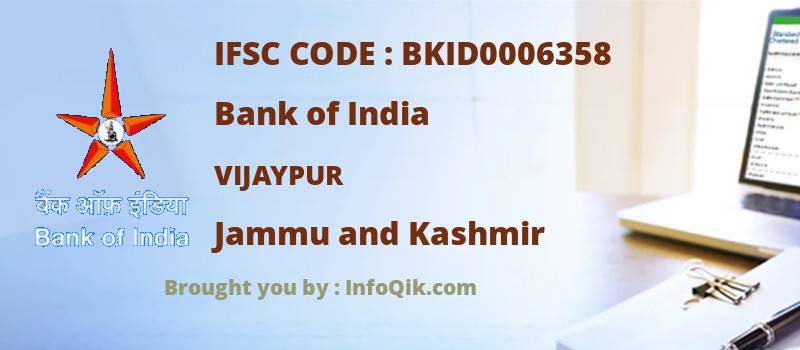 Bank of India Vijaypur, Jammu and Kashmir - IFSC Code