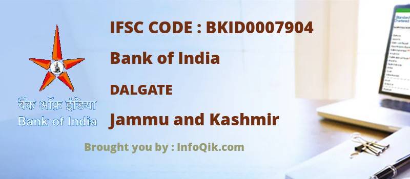 Bank of India Dalgate, Jammu and Kashmir - IFSC Code