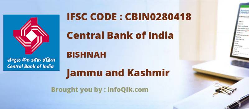 Central Bank of India Bishnah, Jammu and Kashmir - IFSC Code