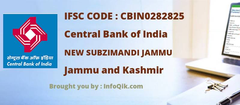 Central Bank of India New Subzimandi Jammu, Jammu and Kashmir - IFSC Code