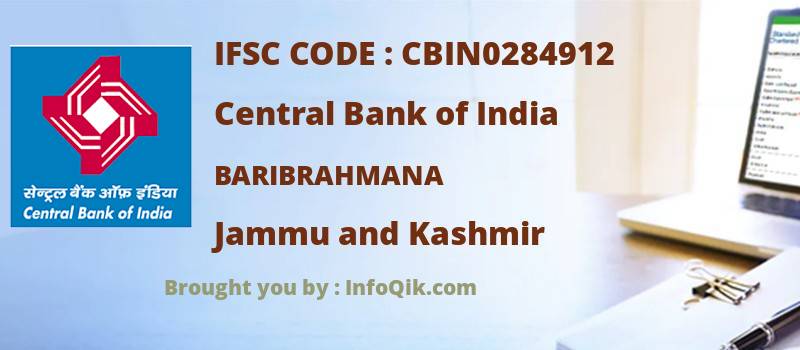 Central Bank of India Baribrahmana, Jammu and Kashmir - IFSC Code