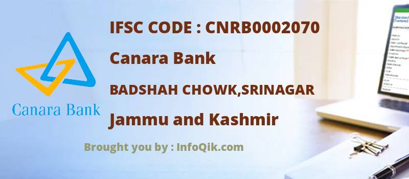 Canara Bank Badshah Chowk,srinagar, Jammu and Kashmir - IFSC Code