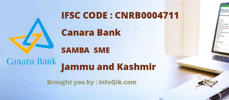 Canara Bank Samba  Sme, Jammu and Kashmir - IFSC Code