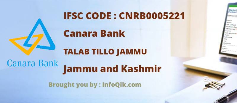 Canara Bank Talab Tillo Jammu, Jammu and Kashmir - IFSC Code