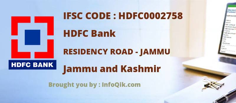 HDFC Bank Residency Road - Jammu, Jammu and Kashmir - IFSC Code