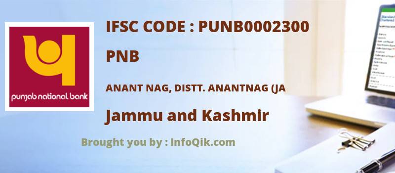 PNB Anant Nag, Distt. Anantnag (ja, Jammu and Kashmir - IFSC Code