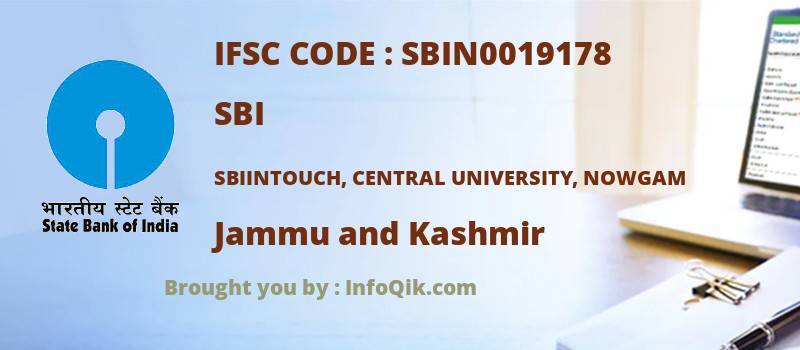 SBI Sbiintouch, Central University, Nowgam, Jammu and Kashmir - IFSC Code