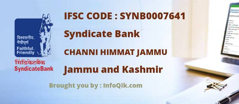 Syndicate Bank Channi Himmat Jammu, Jammu and Kashmir - IFSC Code