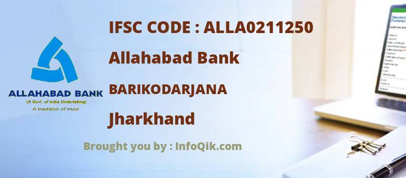 Allahabad Bank Barikodarjana, Jharkhand - IFSC Code