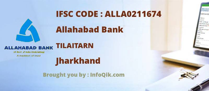 Allahabad Bank Tilaitarn, Jharkhand - IFSC Code